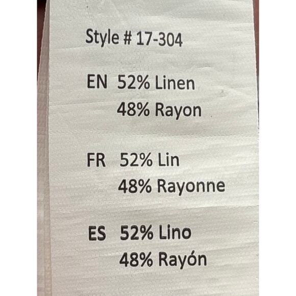 B2 Streetwear Society Paperbag Linen Blend Pants Women M  Striped Beachy Coastal - Picture 10 of 11